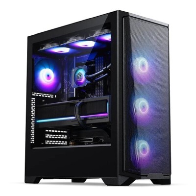 Phanteks Eclipse G370A Mid Tower Case, Temp Glass, Fan x 3, Black