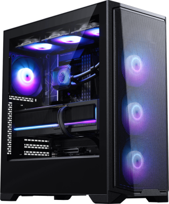 Phanteks Eclipse G370A Mid Tower Case, Temp Glass, Fan x 3, Black#3