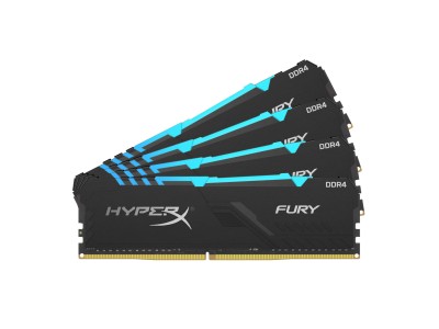 32 GB (4x8GB) DDR4-3200 Kingston HyperX FURY RGB Black CL18