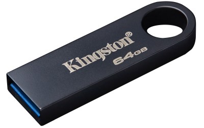 64 GB Kingston DataTraveler SE9 G3, USB 3.2, metallhölje - Svart