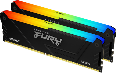 32 GB (2x16GB) DDR4-3600 Kingston FURY Beast RGB CL18 - Svart