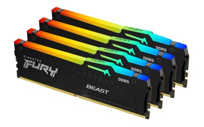 128 GB (4x32GB) DDR5-5600 Kingston FURY Beast RGB CL40, XMP