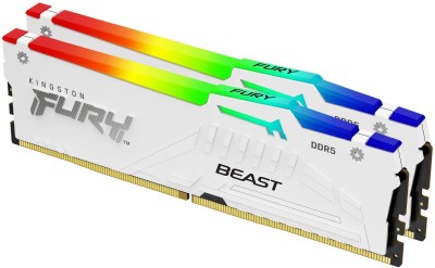 32 GB (2x16GB) DDR5-6000 Kingston FURY Beast White RGB CL30, AMD EXPO - Vit