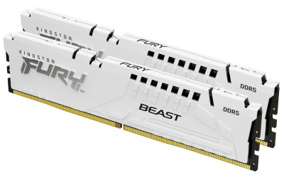 64 GB (2x32GB) DDR5-6000 Kingston FURY Beast White CL30, AMD EXPO - Vit