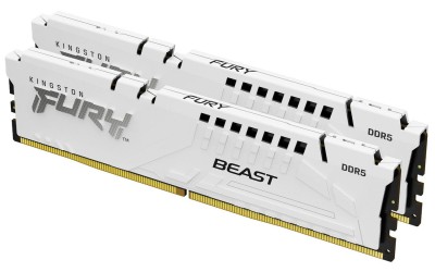 32 GB (2x16GB) DDR5-6000 Kingston FURY Beast White CL36, AMD EXPO - Vit