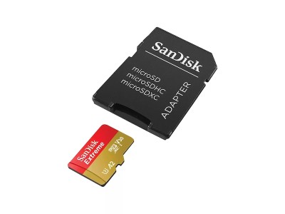 Micro Secure Digital SDXC 256 GB Sandisk Extreme, 190/130 MB/sek, Class 10, UHS-I V30, U3, A2, inkl. SD-adapter#2