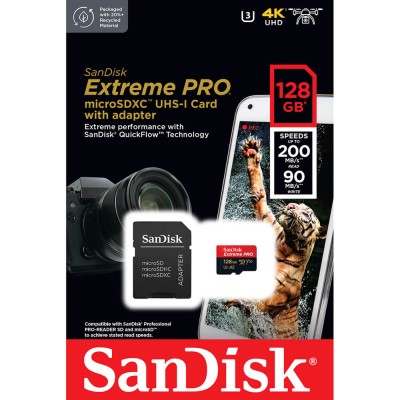 SANDISK MicroSDXC Extreme Pro 128GB 200MB/s A2 C10 V30 UHS-I#3