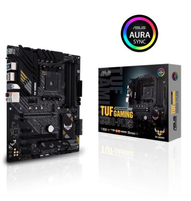 Asus TUF B550-PLUS GAMING, AMD Socket AM4, B550, ATX, 4xDDR4, CrossFireX, 2xPCI Express, 2xM.2 + SATA3 RAID, HDMI/DP, 7.1-ljud, USB-C, 2.5Gbe LAN, Aura Sync RGB#1