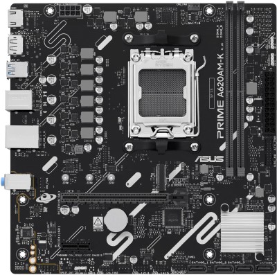 Asus PRIME A620AM-K, AMD AM5, MicroATX, 2xDDR5, PCI Express, M.2 + SATA3 RAID, HDMI/DP, USB 3.2, GigaLAN, Aura Sync RGB#2