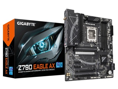 Gigabyte Z790 EAGLE AX WIFI D5, Intel LGA1700, ATX, 2xPCI Express, 4xDDR5, 3xM.2 + SATA3 RAID, HDMI/DP, USB-C, 2.5GbE LAN, WiFi 6E, Bluetooth 5.3, RGB Fusion