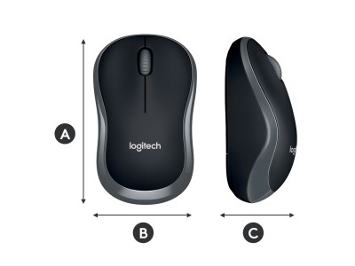 Logitech M185 Trådlös mus - Grå#3