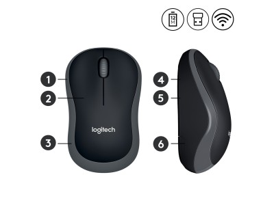 Logitech M185 Trådlös mus - Grå#6