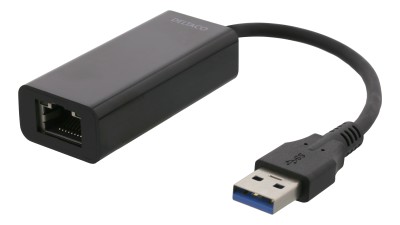 Nätverksadapter Gigabit, 1xRJ45, USB-C - Svart
