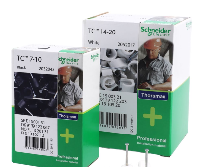 TC 7-10 Kabelklammer Schneider, Vit 100-pack#2