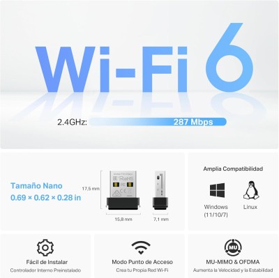 Nätverkskort TP-Link AX300 Wifi6 USB Adapter#3