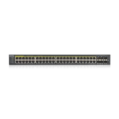 ZYXEL GS1920-48HPv2 52 Port Smart Managed PoE Switch 48x Gigabit Copper PoE and 4x Gigabit dual pers NEBULA FLEX#2