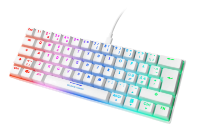 Deltaco Gaming WK85R mekaniskt tangentbord i 60% layout, RGB - Vit
