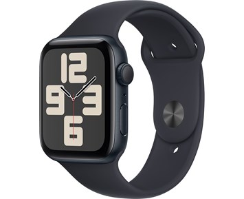 Apple Watch SE (2023) GPS 44mm Midnatt Aluminiumboett med Midnatt Sportband - M/L