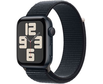 Apple Watch SE (2023) GPS 44mm Midnatt Aluminiumboett med Midnatt Sportloop