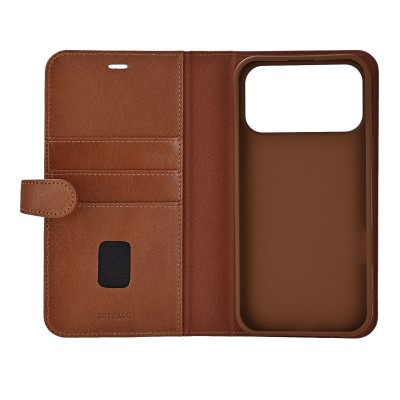 Plånboksfodral BUFFALO Leather 2in1 3 card MagSeries iPhone 17 Pro Max - Brun#3