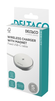 Deltaco Magnetic wireless charger, 15W for iPhone 13/14/15/16#5
