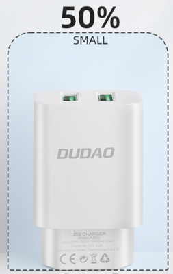 Dudao Laddare A2EU Adapter 12Watt 2xUSB-A#5