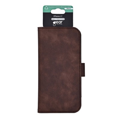 Plånboksfodral GEAR 3 card Recycled MagSerie iPhone 17 - Brun#2