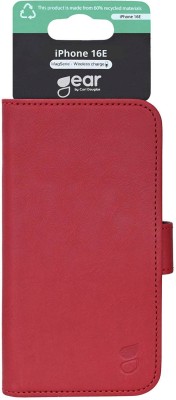 Plånboksfodral GEAR Classic 3 card Recycled MagSeries iPhone 16e - Röd#2