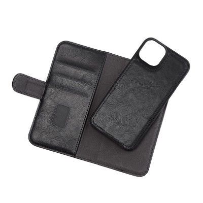 Plånboksfodral GEAR 2in1 Wallet 3 card iPhone 14 - Svart#1