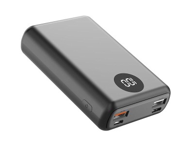 Powerbank 10.000 mAh iiglo QuickCharge (PD+QC, 18W) 1 USB-C Power Delivery, 2 USB-A, micro USB
