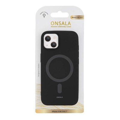 Skal ONSALA Backcover Silicone MagSeries iPhone 14 - Svart#2