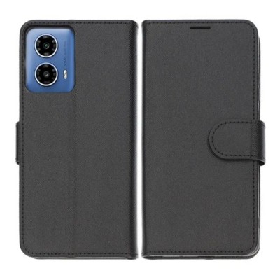 Motorola G04 Plånboksfodral i Konstläder - Svart#3