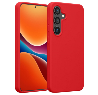 Samsung Galaxy S25 silikon skal - Röd