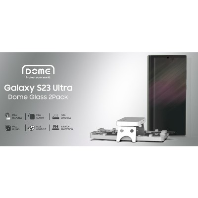 Whitestone Dome Samsung Galaxy S23 Ultra Skärmskydd Dome Glas 2-Pack#2