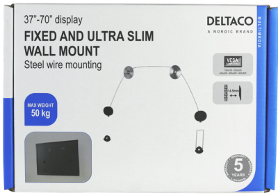 Deltaco Ultra-slim picture wall, 37"-70", 50kg, 100x100-800x800#2