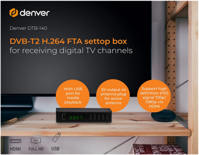 Denver DVB-T2-Box H.265 Box DTB-140 USB DigitalBox#3