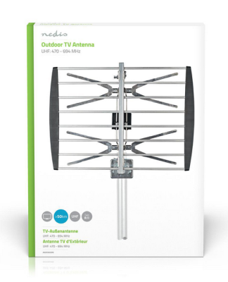 Utomhusantenn, UHF, Mottagningsområde: =50 km, LTE700, Förstärkning: 8 dB, 75 Ohm, Antenn längd: 407 mm#4