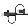 USB-synk/laddarkabel Belkin Universal, MicroUSB/USB-C/Lightning, 1,2 meter - Svart#4