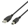 Deltaco USB 2.0 Kabel Typ A - Typ B, 3m - Svart#1