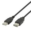 Deltaco USB extension cable, USB-A male - USB-A female, 3m -Svart#1