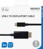 USB-C till DP Kabel, 4K UHD, gold plated, 2m - Svart#3