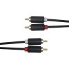 Audio Kabel, 2xRCA, gold-plated connectors, 2m - Svart#2