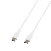 Deltaco USB-C - C, 2m, USB 2.0, white braided 3A/60W - Vit#1
