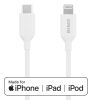 Deltaco USB-C- lightning-kabel, 2m, vit#2