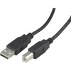 USB 2.0-kabel A ha till B ha, 2 meter, svart