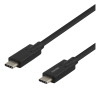 DELTACO USB-C - USB-C cable, 5Gbit/s, 5A, 2M, black#1