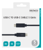 DELTACO USB-C - USB-C cable, 5Gbit/s, 5A, 2M, black#2