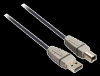 Kabel USB-A - USB-B Hane 1m, Bandridge, Nickelplaterad Rund, Blå#3