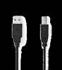 Kabel USB-A - USB-B Hane 2m, Nedis, Nickelplaterad Rund, Svart#1