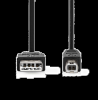 Kabel USB-A - USB-B Hane 2m, Nedis, Nickelplaterad Rund, Svart#2